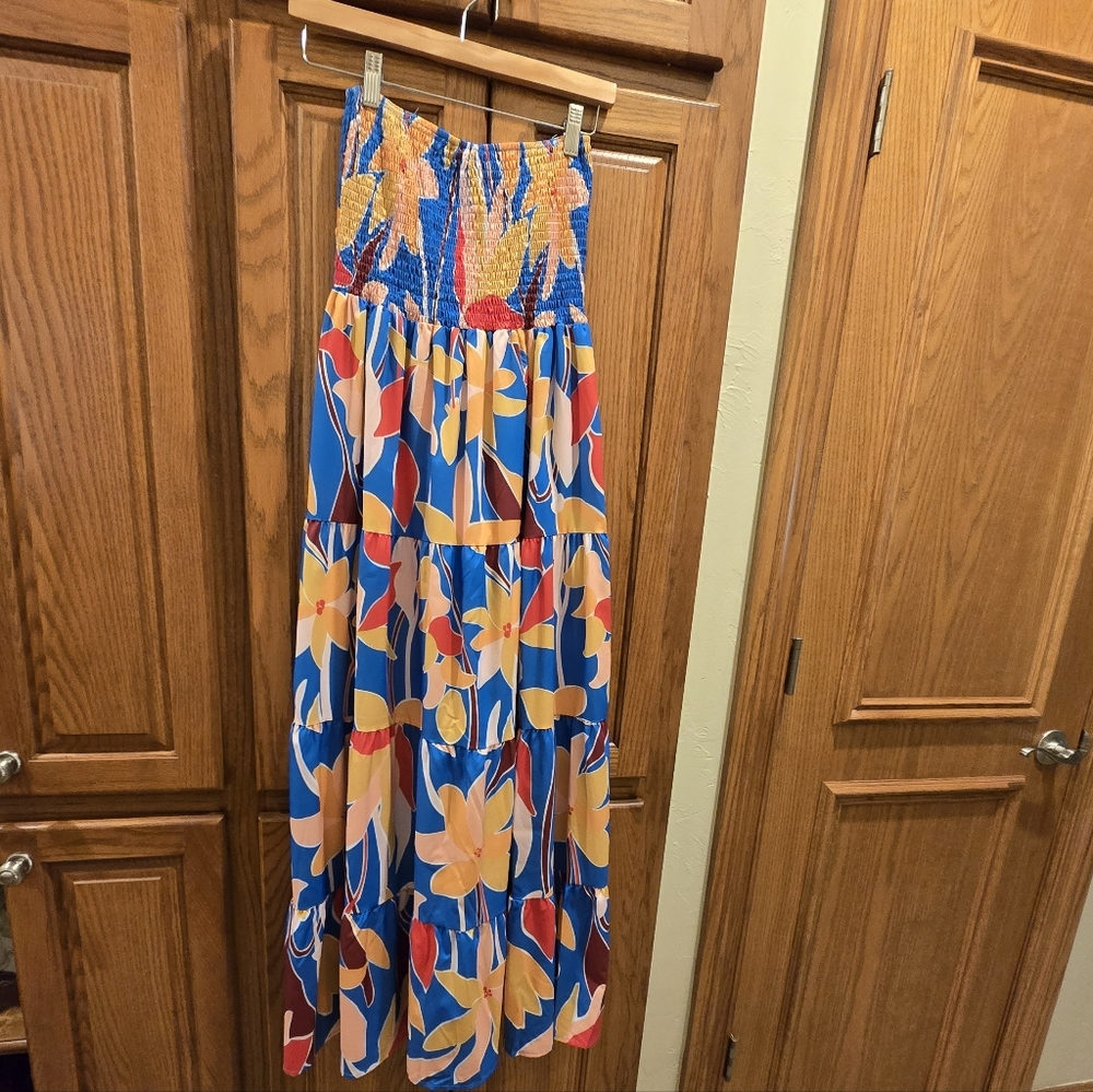 Colorful Floral Maxi Skirt